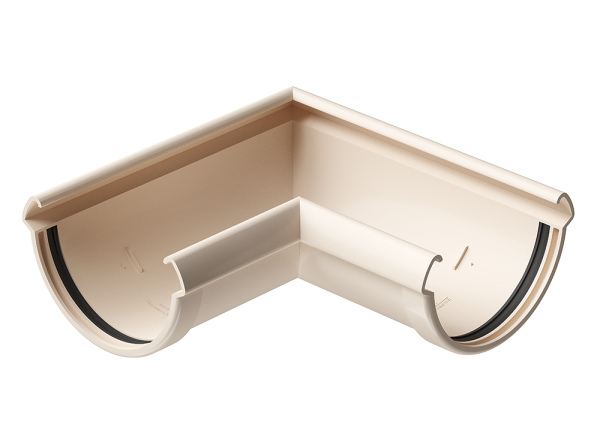 Угол желоба 90° Docke Lux ПВХ Латте купить в Камышине