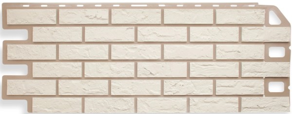 Фасадная панель Цокольный сайдинг Альта-профиль - коллекция "кирпич", кирпич белый купить в Камышине