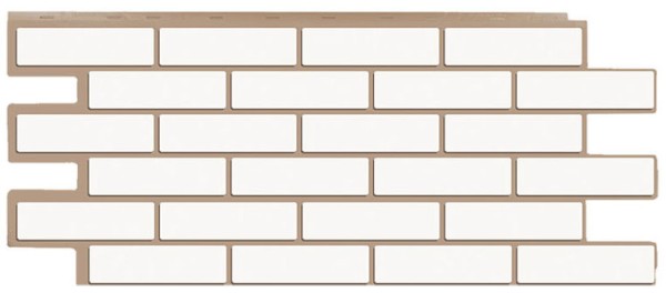 Фасадная панель T-Сайдинг - Кирпич Модерн Белый купить в Камышине