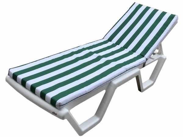 Матрас для шезлонга TWEET Зеленые белые полоски купить в Камышине