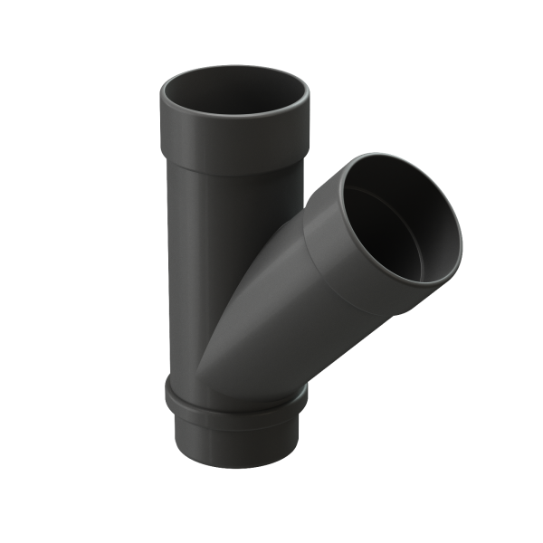 Тройник 45˚ для водосточной трубы Docke Lux ПВХ - Графит купить в Камышине