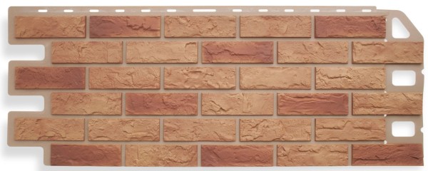 Фасадная панель Цокольный сайдинг Альта профиль кирпич Бежевый Комби купить в Камышине