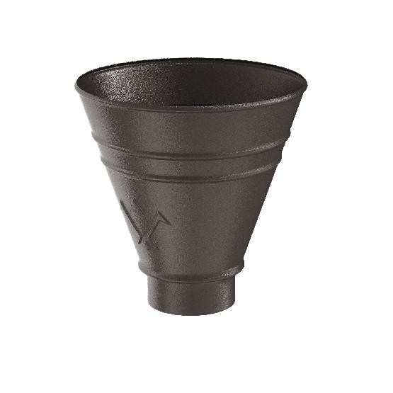 Водосток Aquasistem, Система 125x90 - Воронка водосборная круглая RR 32 Тёмно-коричневый matt купить в Камышине