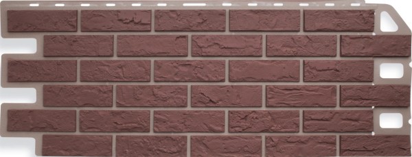 Фасадная панель Цокольный сайдинг Альта-профиль - коллекция "кирпич", кирпич красный купить в Камышине
