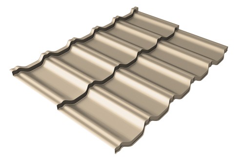 Металлочерепица модульная Квинта Uno Grand Line c 3D резом 0,5 Satin RAL 1015 светлая слоновая кость купить в Камышине