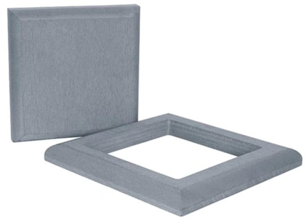 Комплект крышка и юбка ДПК для столба Polivan DENPASAR серый купить в Камышине