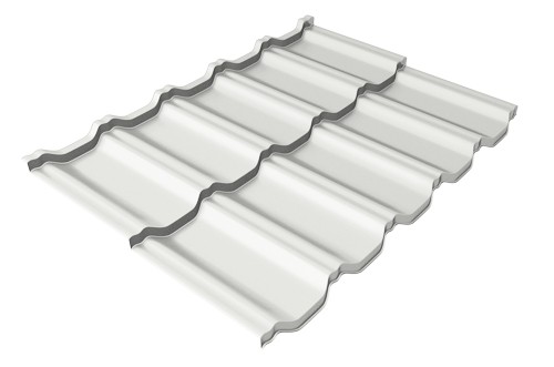 Металлочерепица модульная Квинта Uno Grand Line c 3D резом 0,5 Satin RAL 9003 сигнальный белый купить в Камышине