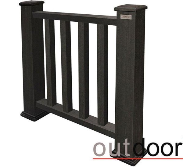 Ограждение из ДПК Outdoor Классик 3D STORM чёрный купить в Камышине