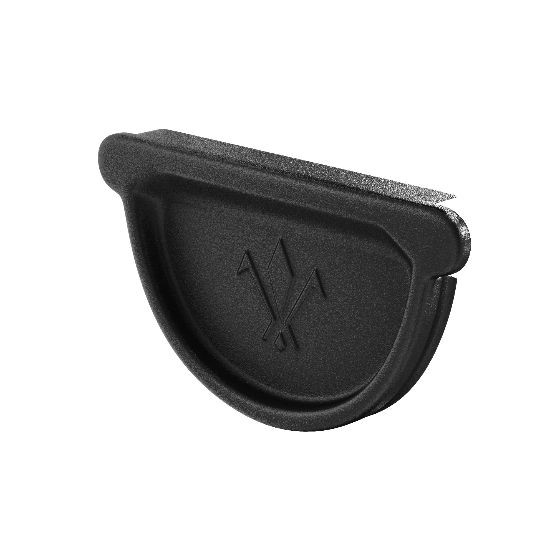 Водосток Aquasistem, система 125x90 - Заглушка универсальная с резиновым уплотнителем RAL 9005 Чёрный купить в Камышине