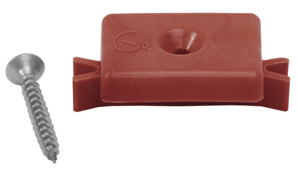 Пластиковая клипса с саморезом, Grinder шовный монтаж 5 mm красный купить в Камышине