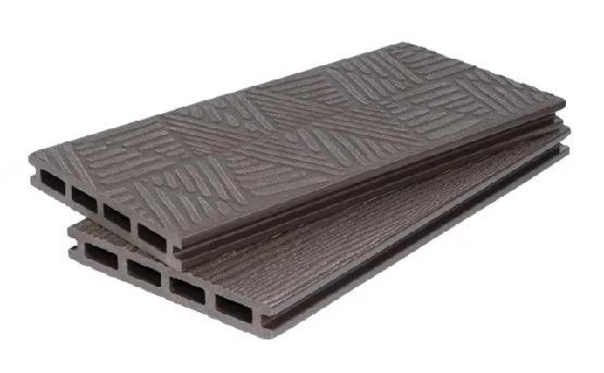 Террасная доска ДПК POLIVAN GROUP 3D+3D NEW пустотелая двухсторонняя DENPASAR Тёмно-коричневый купить в Камышине