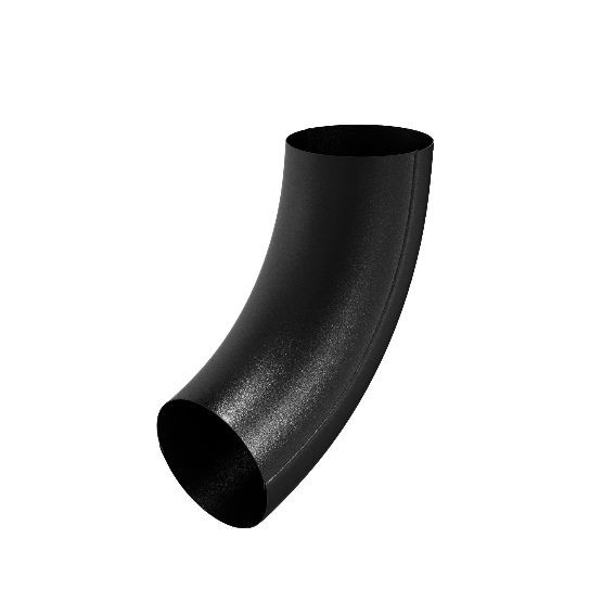 Водосток Aquasistem, система 125x90 - Колено трубы RAL 9005 Чёрный купить в Камышине