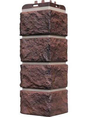 Угол наружный Grand Line Колотый Камень Кофе, Шов темно-бежевый купить в Камышине