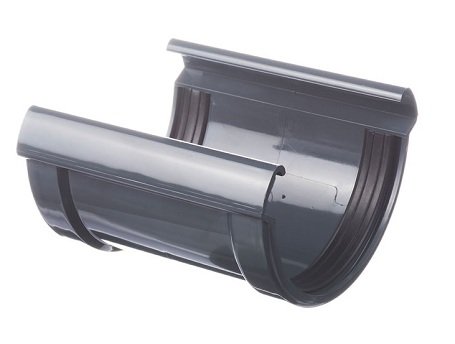 Соединитель желоба Docke Lux ПВХ - Графит купить в Камышине