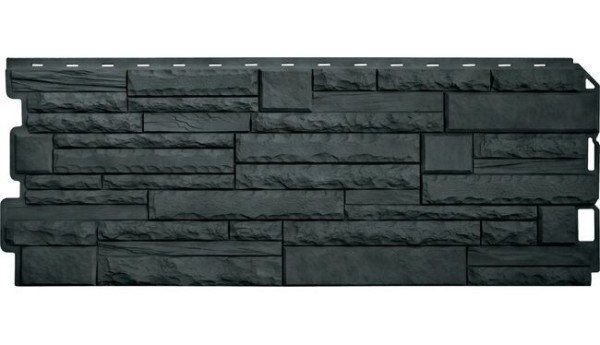 Фасадная панель Альта-Профиль Скалистый камень ЭКО Графит купить в Камышине