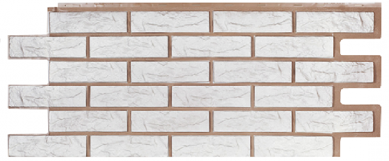 Фасадная панель Техоснастка, Лондон Брик, Белый купить в Камышине