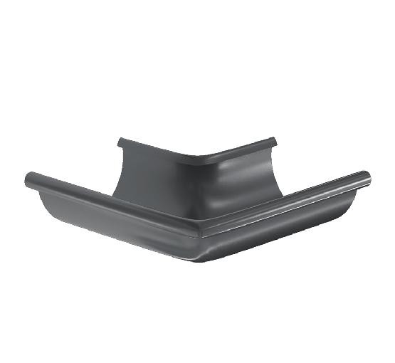 Водосток Aquasistem, система 125x90 -  Угол желоба, наружный 90° RAL 7024 Тёмно-серый купить в Камышине