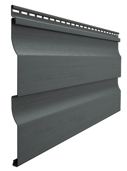 Виниловый сайдинг docke (дёке) - профиль D4,5D, графит купить в Камышине