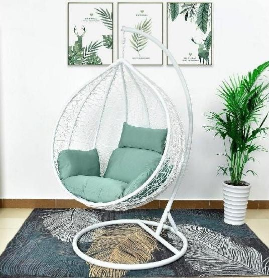 Кресло Подвесное из искусственного ротанга AFM-168A-XL White/Green купить в Камышине