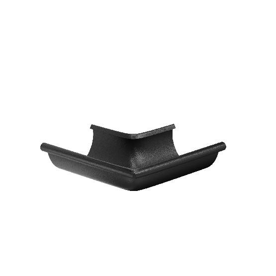 Водосток Aquasistem, система 125x90 - Угол желоба, наружный 90° RAL 9005 Чёрный купить в Камышине