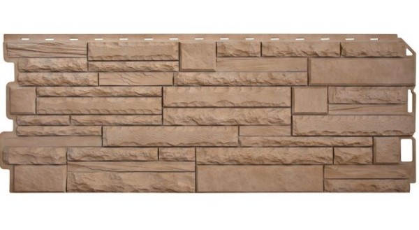 Фасадная панель Альта-Профиль Скалистый камень ЭКО Бежевый купить в Камышине