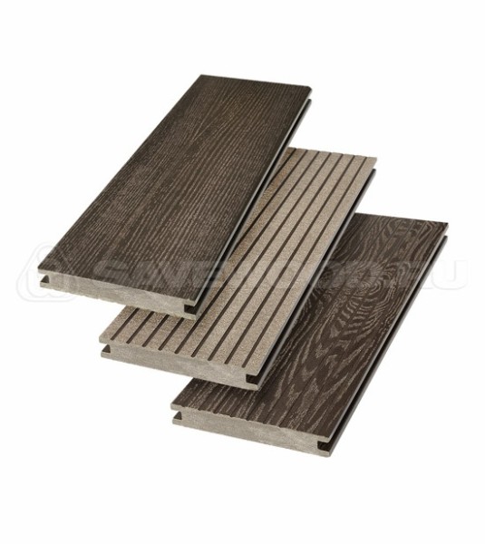 Террасная доска SW Fraxinus (R) полнотелая «SaveWood» Темно-коричневый купить в Камышине