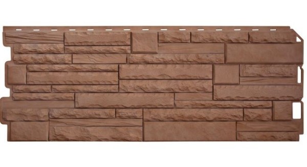 Фасадная панель Альта-Профиль Скалистый камень ЭКО Терракотовый купить в Камышине