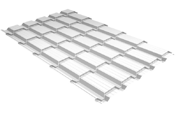 Металлочерепица GL квадро профи 0,5 Satin RAL 9003 сигнальный белый купить в Камышине