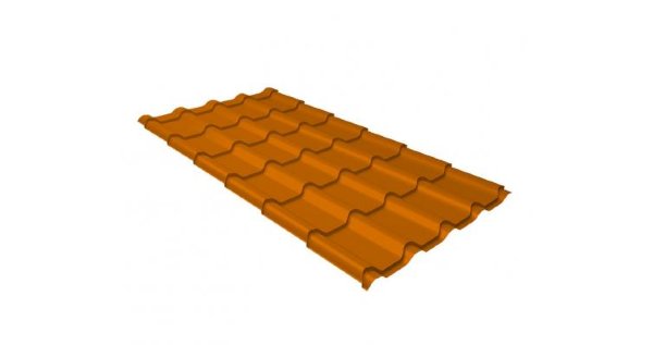 Металлочерепица камея 0,45 PE RAL 2004 оранжевый купить в Камышине