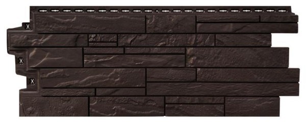 Фасадная панель Grand Line Скала Стандарт Шоколадный (коричневый) купить в Камышине