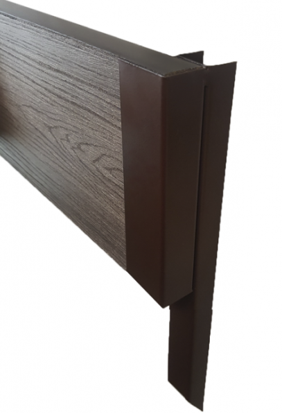 Угловой элемент металлический для досок грядок из ДПК 225мм Коричневый купить в Камышине