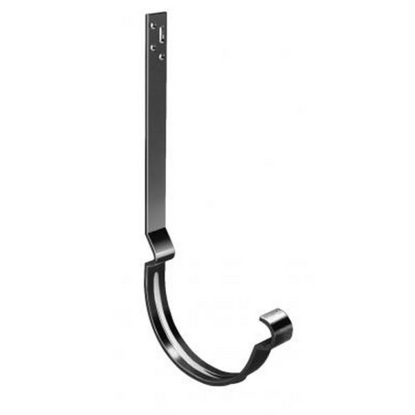 Водосток Grand Line 125x90 – Кронштейн длинный полоса RAL 9005 купить в Камышине