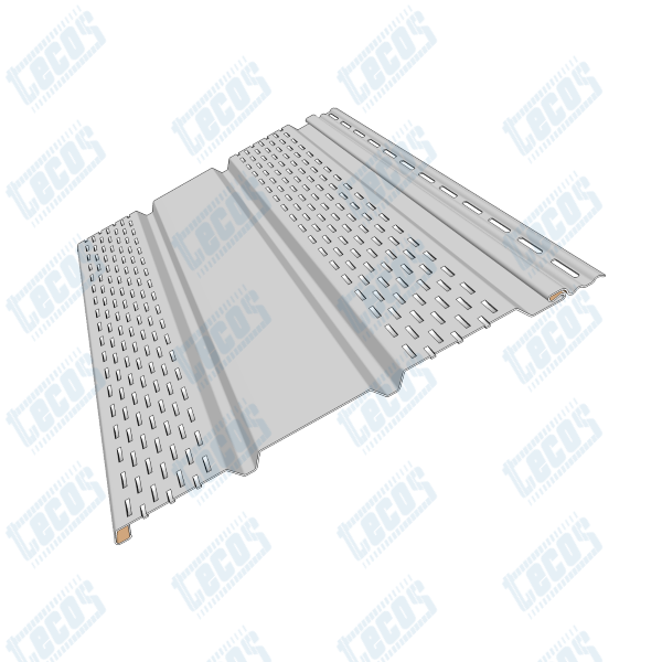 Софит к сайдингу ПЕРФОРАЦИЯ ПО БОКАМ TECOS БЕЛЫЙ купить в Камышине