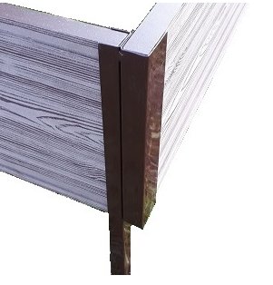 Угловой элемент металлический для досок грядок из ДПК 300мм Коричневый купить в Камышине