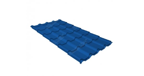 Металлочерепица камея 0,45 PE RAL 5005 сигнальный синий купить в Камышине