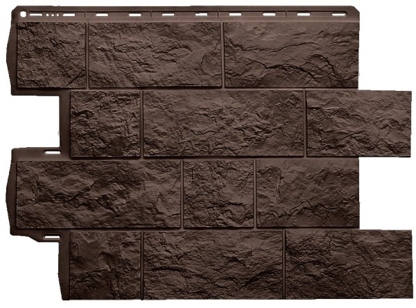 Фасадная панель Альта-Профиль Туф ЭКО Коричневый купить в Камышине