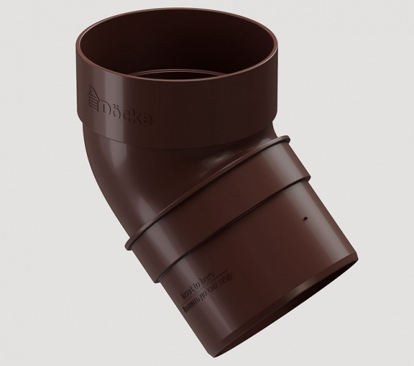 Колено 45˚ПВХ Docke STANDART Тёмно-коричневый купить в Камышине