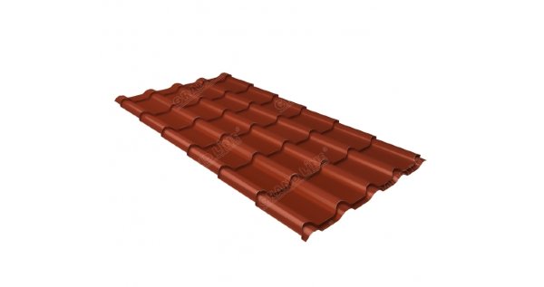 Металлочерепица камея 0,45 PE RAL 8004 терракота купить в Камышине