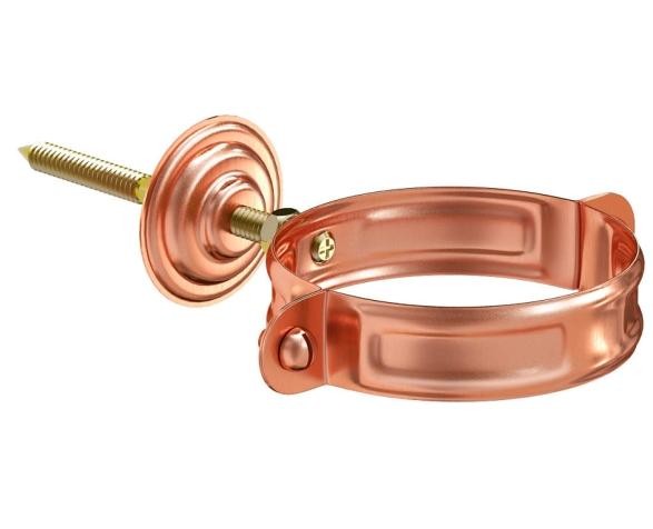 Водосток Aquasistem, система 125x90 - Хомут для крепления трубы медный d90мм купить в Камышине