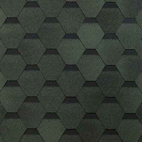 Гибкая черепица Shinglas, коллекция Оптима – Зеленый купить в Камышине