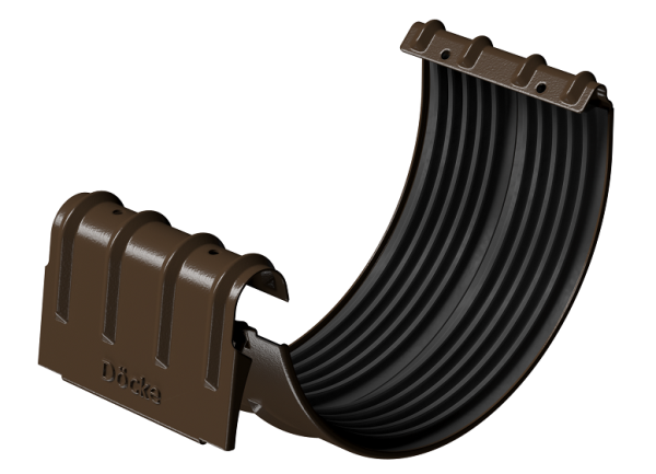 Соединитель желобов D125 Döcke STAL PREMIUM Каштан, (RAL 8017) купить в Камышине