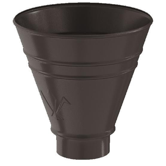 Водосток Aquasistem, система 125x90 - Воронка водосборная круглая RR 32 Тёмно-Коричневый купить в Камышине