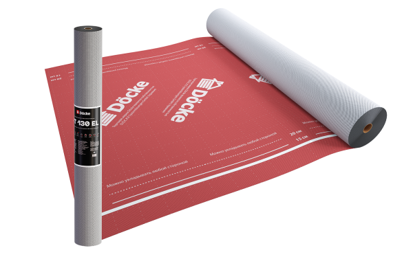 Супердиффузионная мембрана Docke, АT 130 EL трёхслойная, (универсальная с клеевой полосой) купить в Камышине