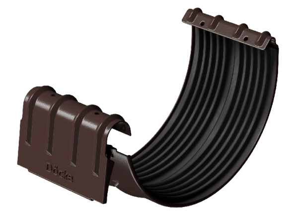 Соединитель желобов D125 Döcke STAL PREMIUM Шоколад, (RAL 8019) купить в Камышине