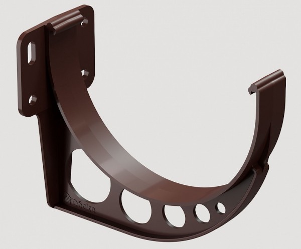 Кронштейн желоба ПВХ Docke STANDART Тёмно-коричневый купить в Камышине