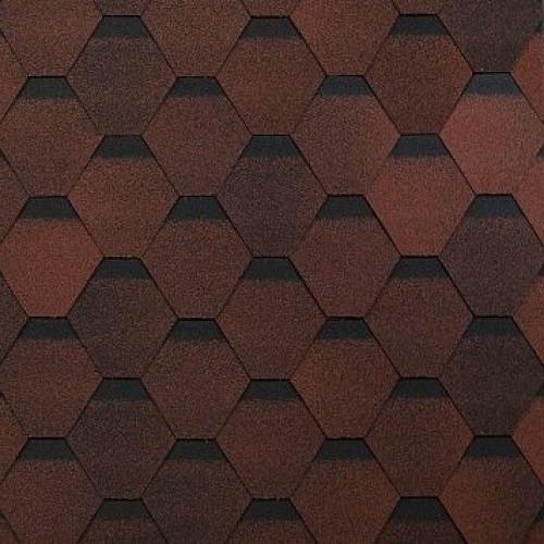Гибкая черепица Shinglas, коллекция Оптима – Красный купить в Камышине