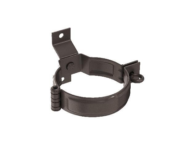 Водосток Aquasistem, система 125x90 - Декоративный хомут трубы под дерево с комплектом крепления RR 32 Тёмно-Коричнневый купить в Камышине