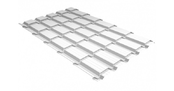 Металлочерепица GL квадро профи 0,45 PE RAL 9003 сигнальный белый купить в Камышине