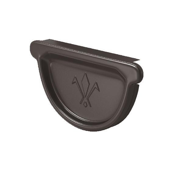 Водосток Aquasistem, система 125x90 - Заглушка универсальная с резиновым уплотнителем RR 32 Тёмно-Коричневый купить в Камышине