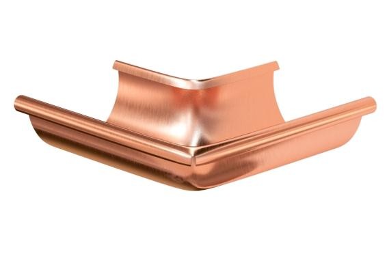Водосток Aquasistem, система 150/100 - Угол желоба наружный медный 90° купить в Камышине